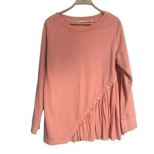 Soft Surroundings XL Ruffled Long Sleeve Top sweater